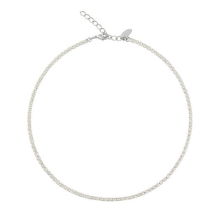 Mini Zara Necklace Crystal Rhodium