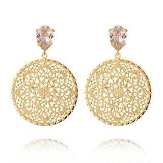 Alexandra Earrings Silk Gold