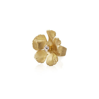 Anemone Ring Crystal Gold