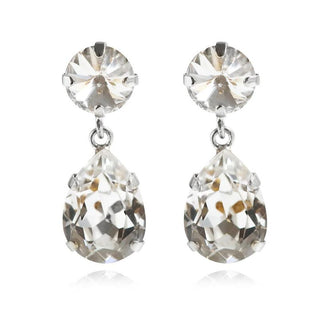 Classic Drop Earrings Crystal Rhodium