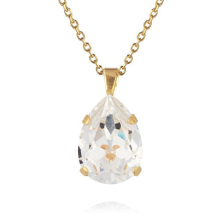 Classic Drop Necklace Crystal Gold