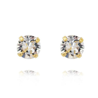 Classic Stud Earrings Crystal Gold