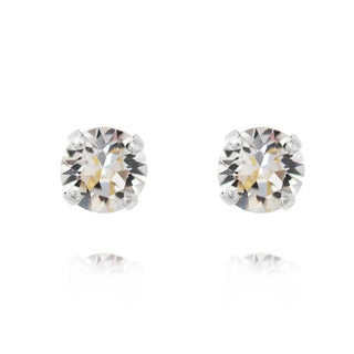 Classic Stud Earrings Crystal Rhodium