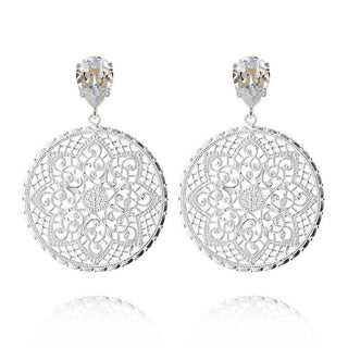 Alexandra Earrings Crystal Rhodium