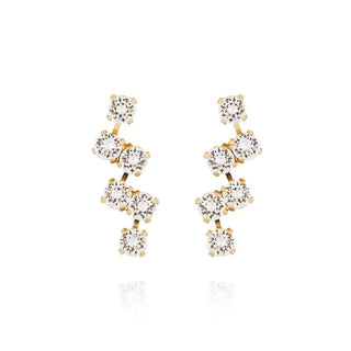 Fiona Earrings Crystal Gold