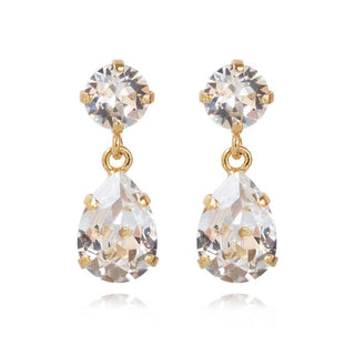 Mini Drop Earrings Crystal Gold