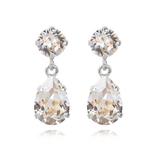 Mini Drop Earrings Crystal Rhodium