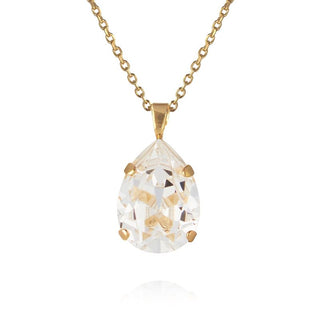 Mini Drop Necklace Crystal Gold