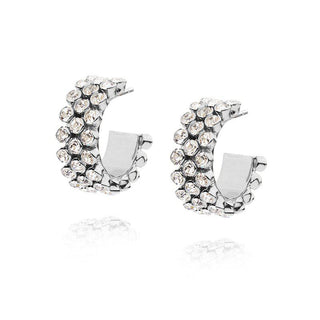 Siri Earrings Crystal Rhodium