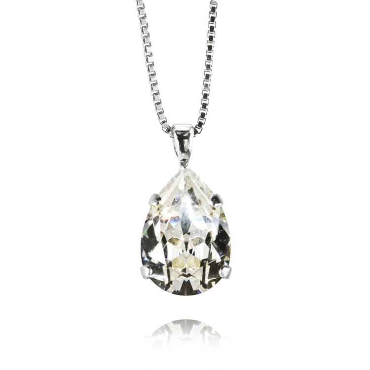 Caroline Svedbom Mini Drop Necklace Crystal